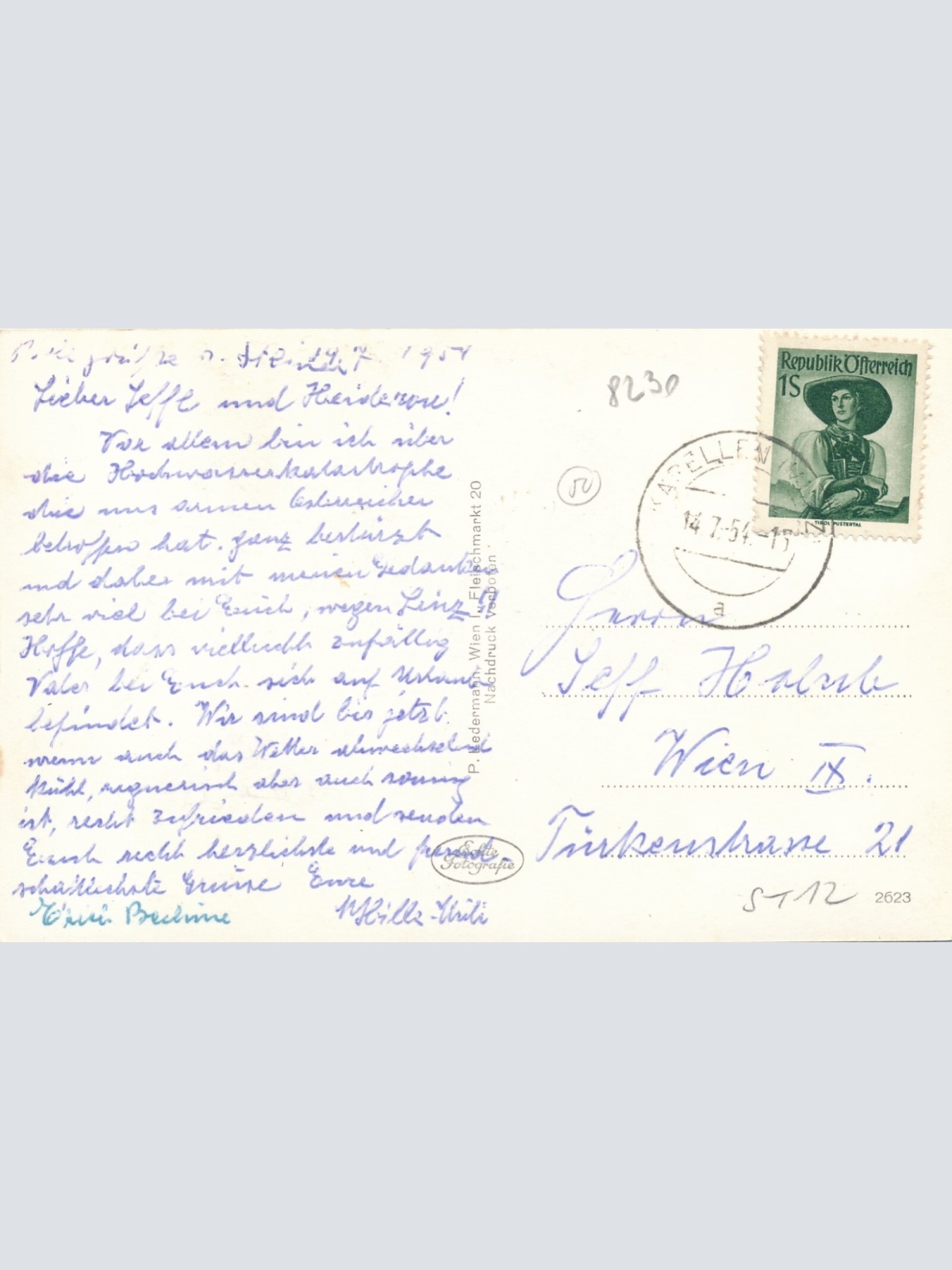 AK aus Kapellen an der Mürz mit Gasthof Alpenjäger Steiermark (8033)