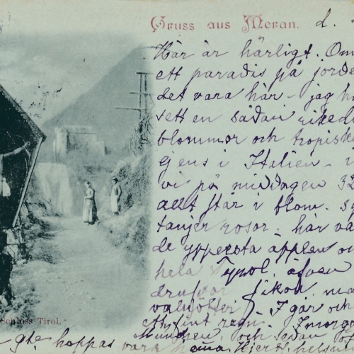 Mondschein - Karte gruss aus Meran Italien (7978)