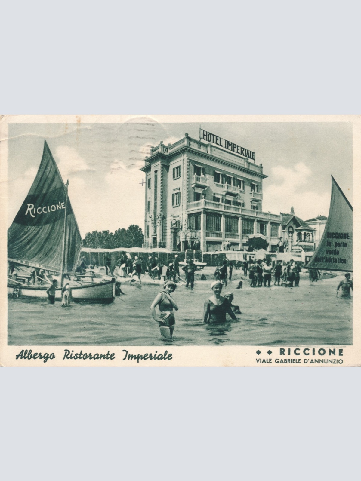 AK aus Riccione Albergo Ristorante Imperiale Italien (7971)
