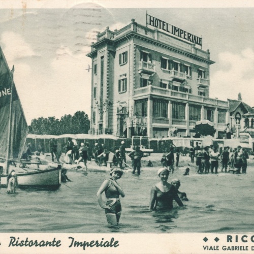 AK aus Riccione Albergo Ristorante Imperiale Italien (7971)