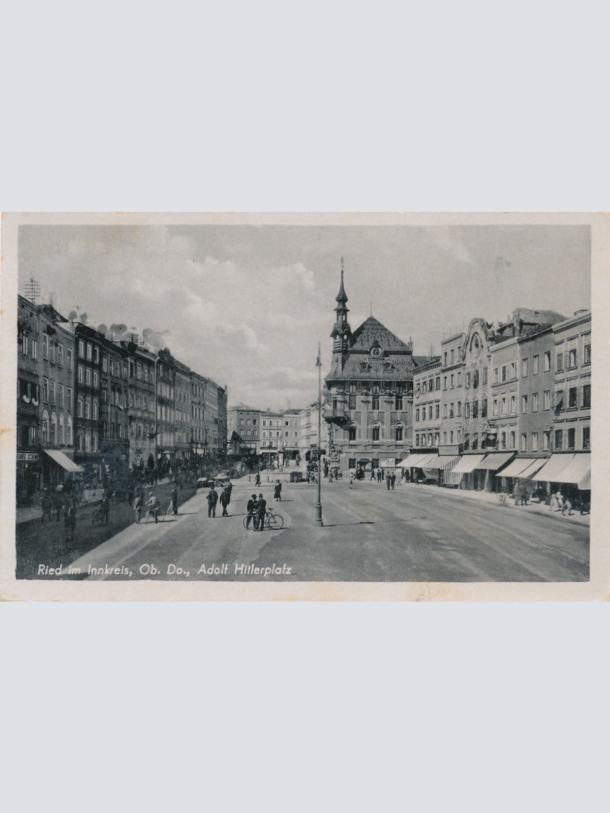 AK aus Ried im Innkreis mit Adolf Hitlerplatz Oberösterreich (7783)