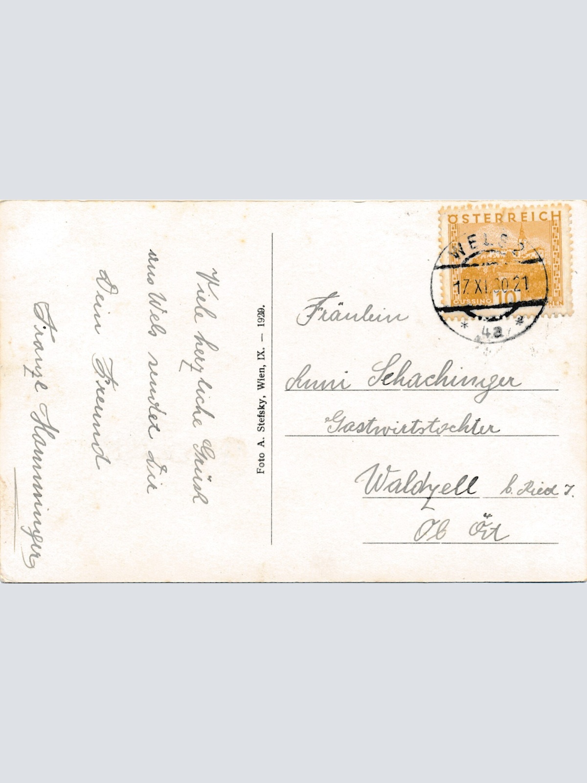 AK aus Wels beim Lederturm Oberösterreich (7775)