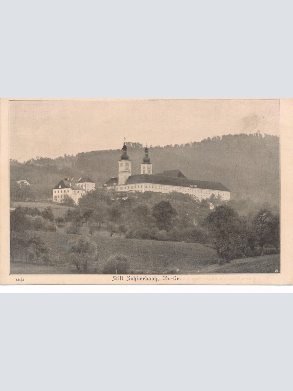 AK aus Schlierbach mit Stift Oberösterreich Ansichtskarte (8209)