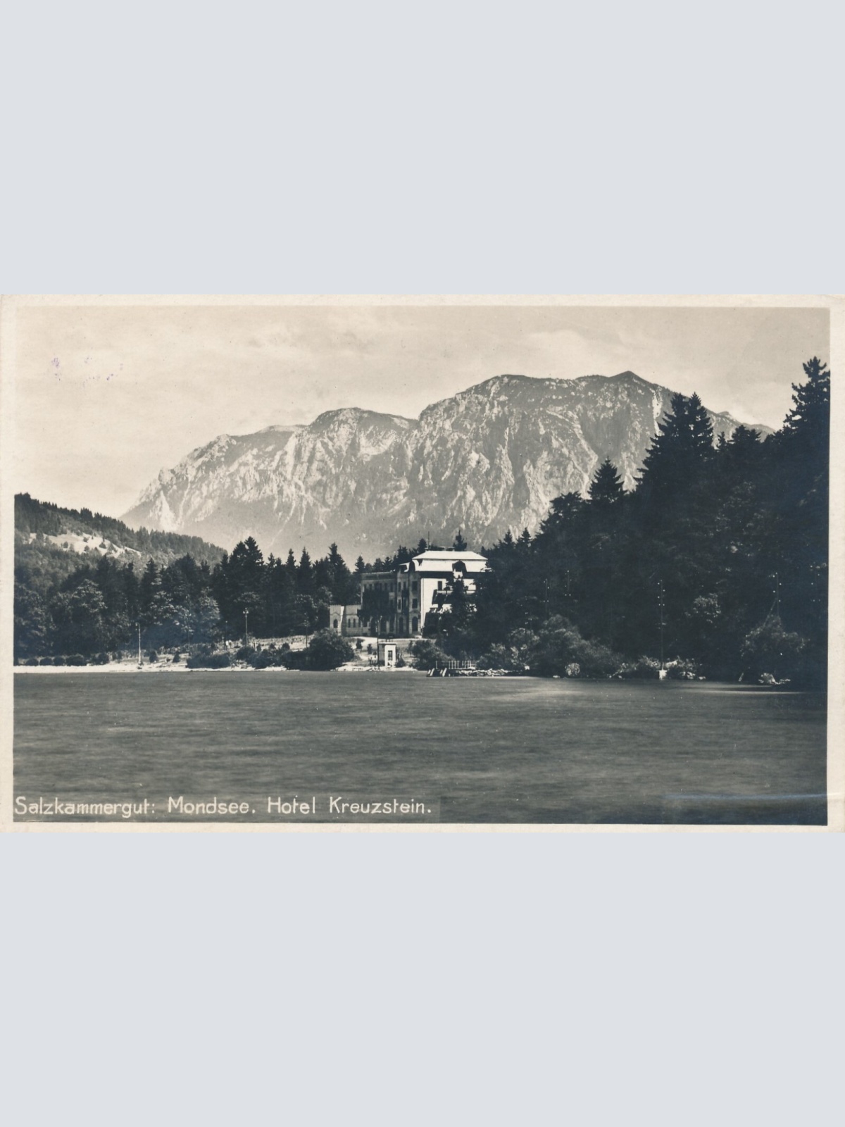 AK aus Mondsee mit Hotel Kreuzstein Oberösterreich Ansichtskarte (8196)