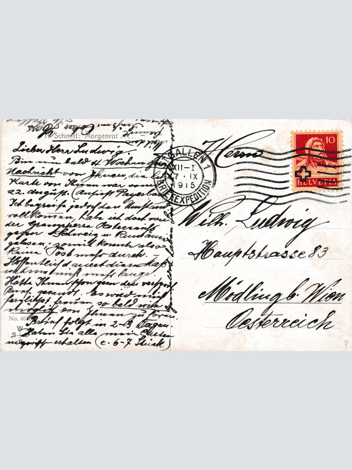 AK Morgenrot mit Zwei Soldaten (6524)