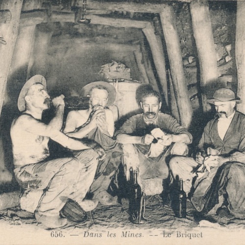 AK Dans les Mines - inneres einer Miene mit Mienenarbeiter (6527)