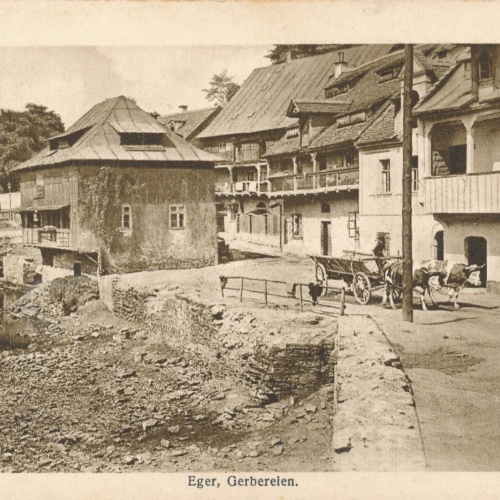 AK aus Eger mit Gerberein Tschechoslowakei Ansichtskarte (8244)