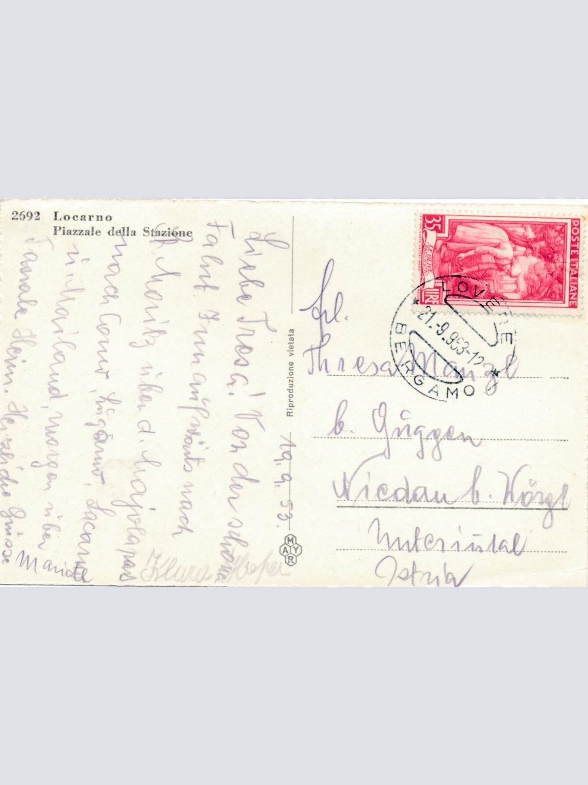 AK aus Locarno Ansichtskarte Italien (8151)