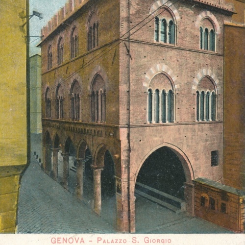 AK aus Genova Palazzo S. Giorgio Ansichtskarte Italien (8142)