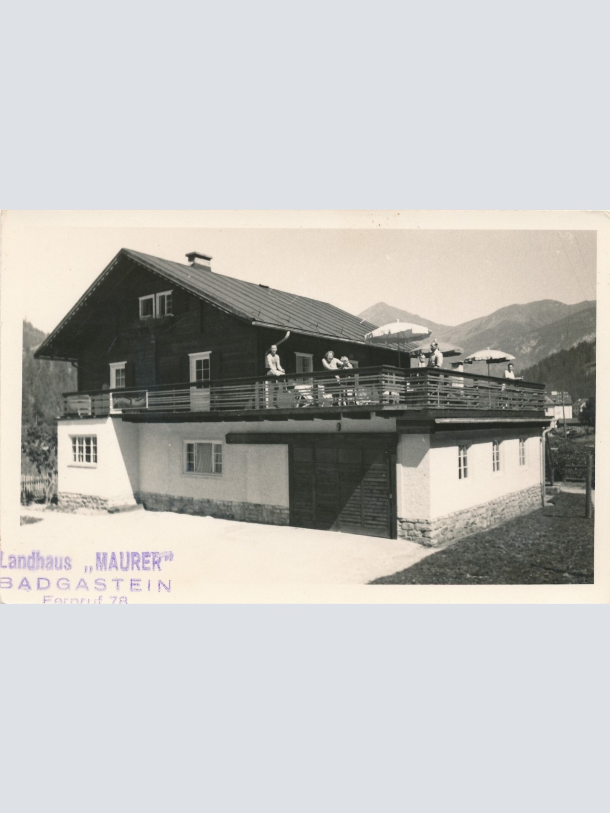 AK aus Badgastein mit Landhaus Maurer Salzburg Ansichtskarte (8303)