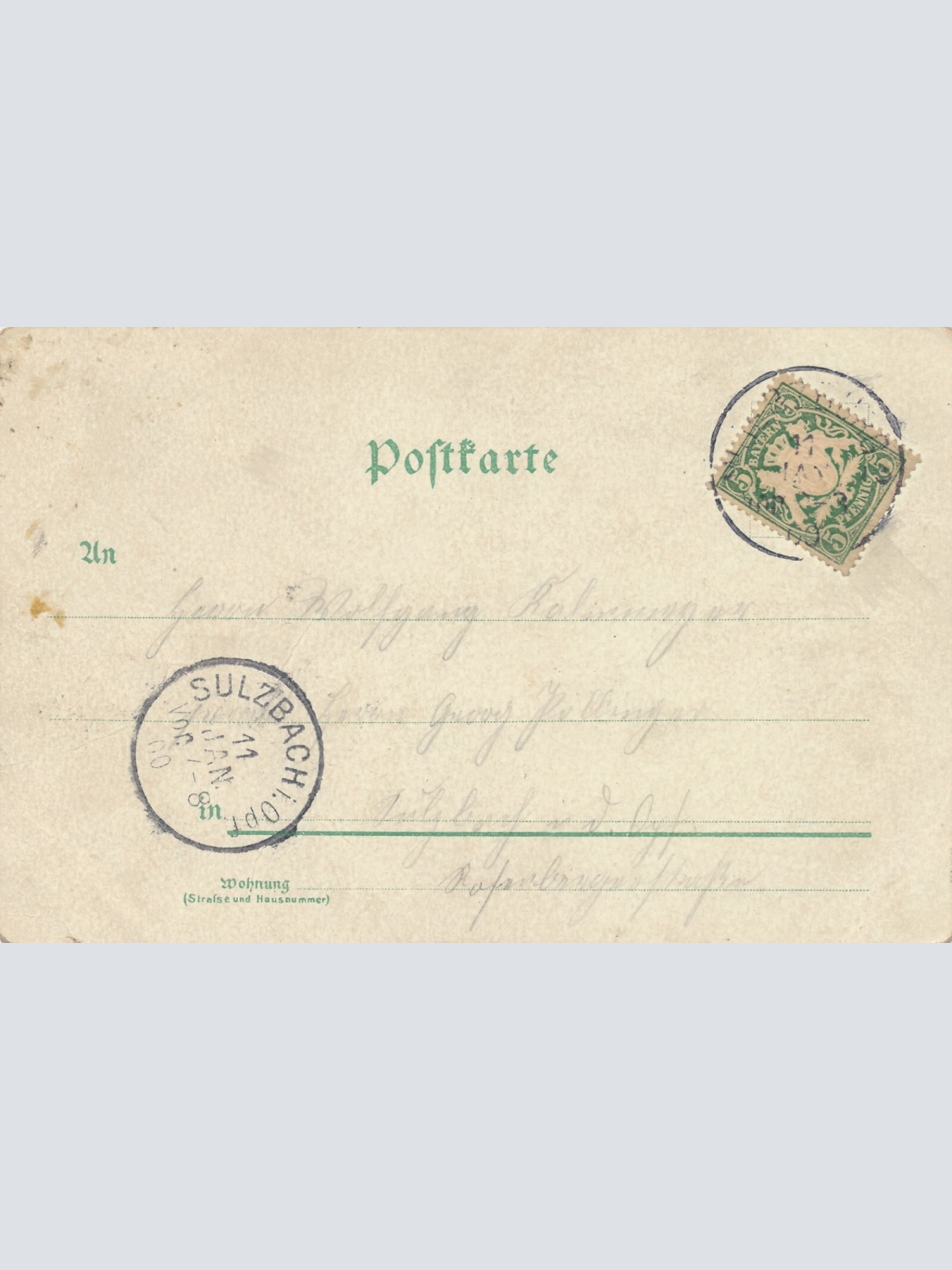 Litho - Karte gruss aus Würzburg Bayern (6614)