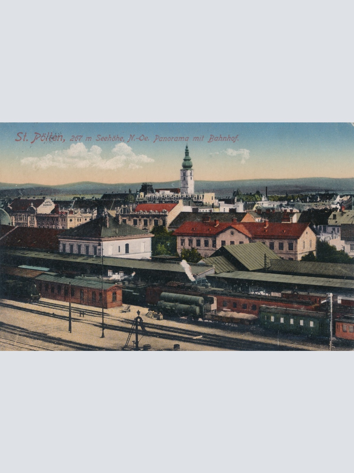 AK aus St.Pölten mit Bahnhof Niederösterreich (6639)