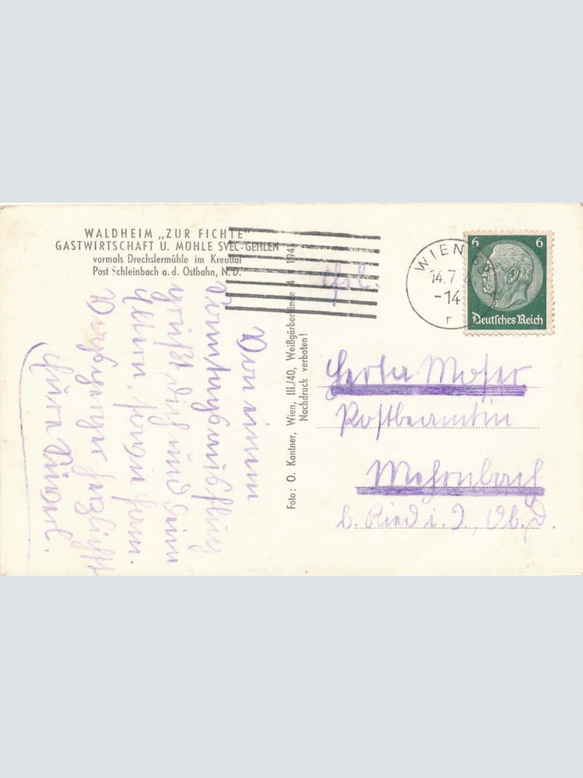AK aus Waldheim zur Fichte Gastwirtschaft Niederösterreich (6646)