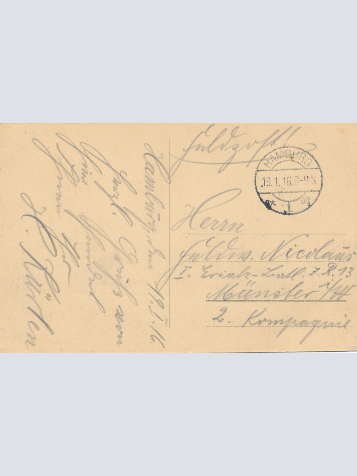 AK aus Hamburg abend im Hafen Ansichtskarte (8257)