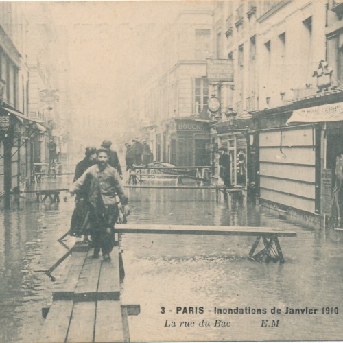 AK aus Paris Hochwasserkatastrophe Frankreich 1910 (6588)