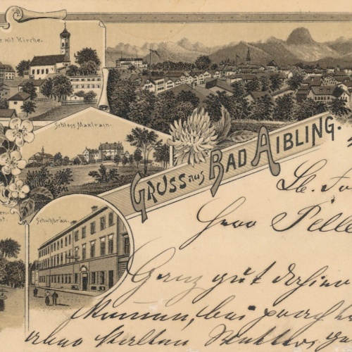 Litho - Karte gruss aus Aibling Bayern (6602)