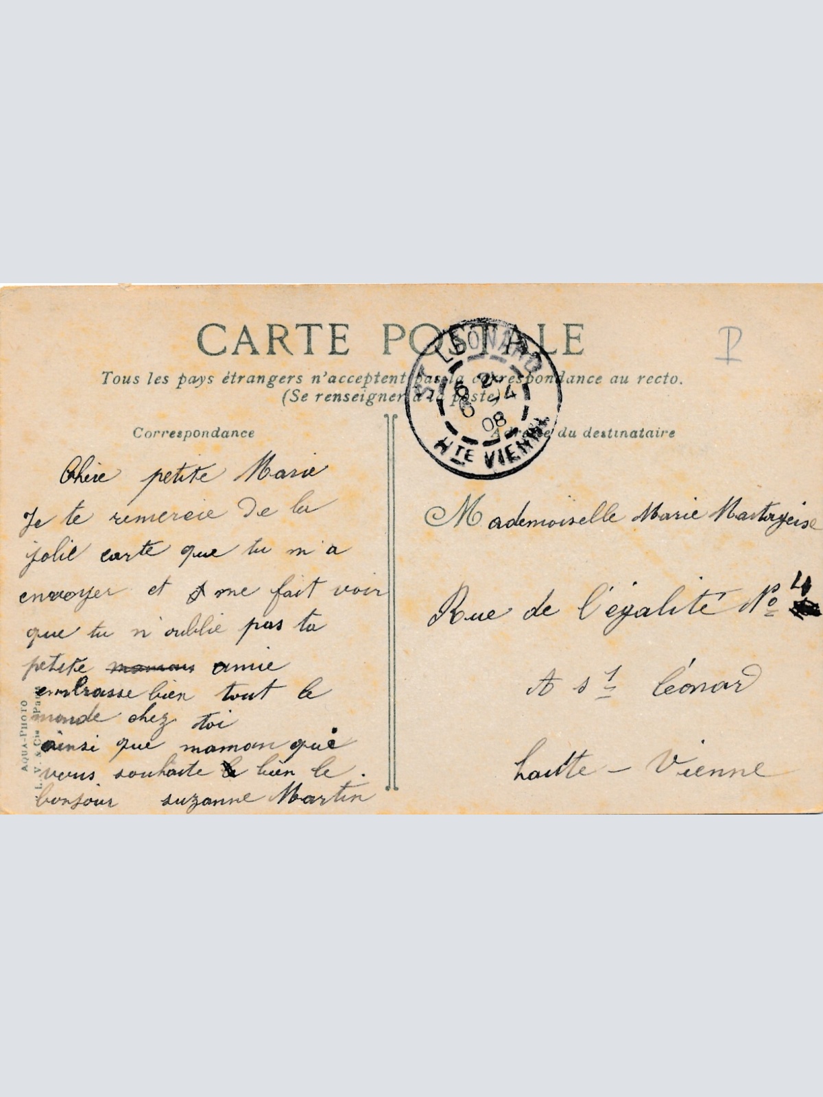 AK aus Paris von einem Zoo mit Elefant Frankreich (6583)