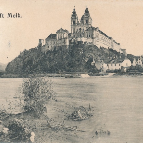 AK aus Melk mit Stift Niederösterreich Ansichtskarte (8097)