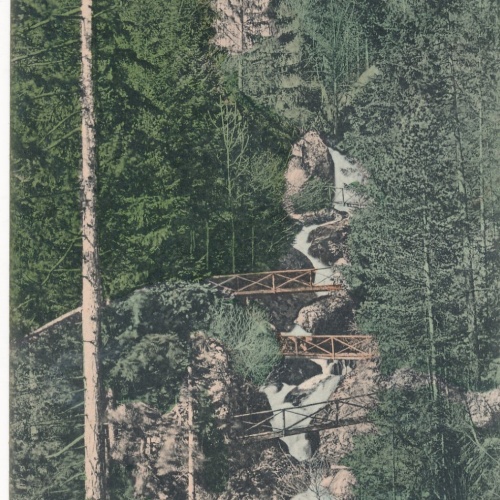 AK von den Mirafällen Wasserfall Niederösterreich Ansichtskarte (8090)