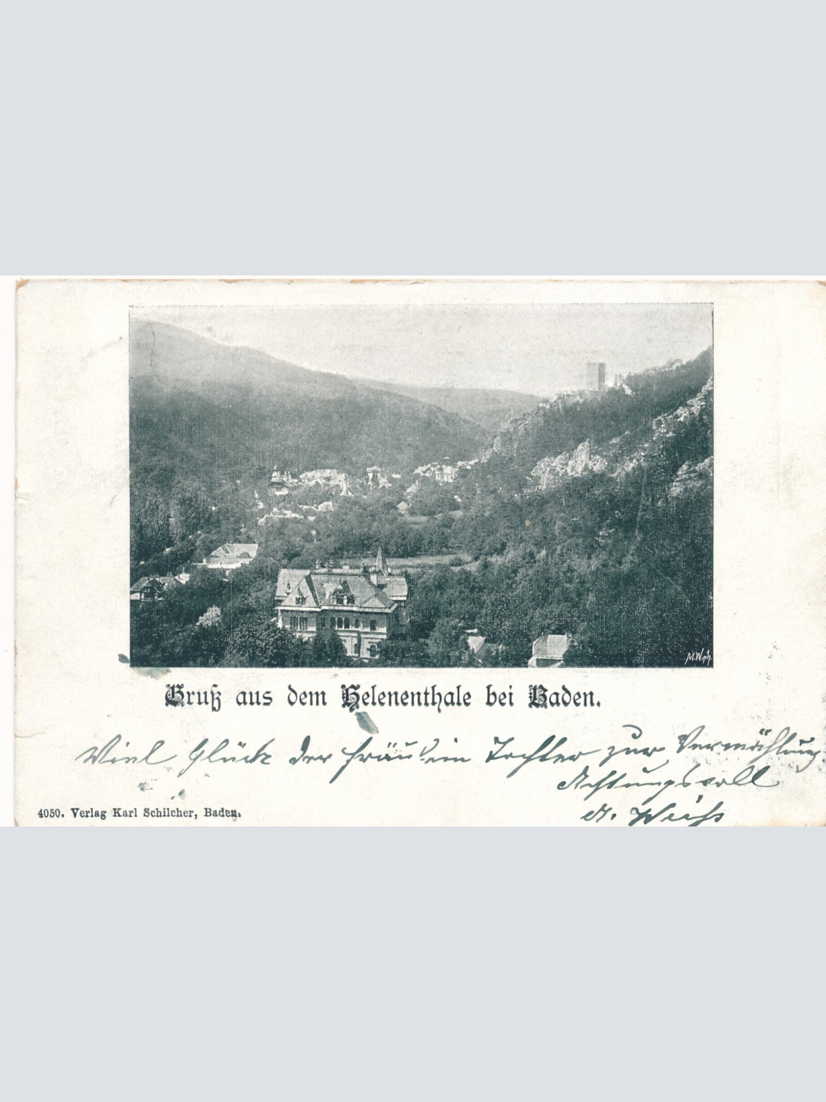 AK vom Helenenthale bei Baden Niederösterreich Ansichtskarte (8123)