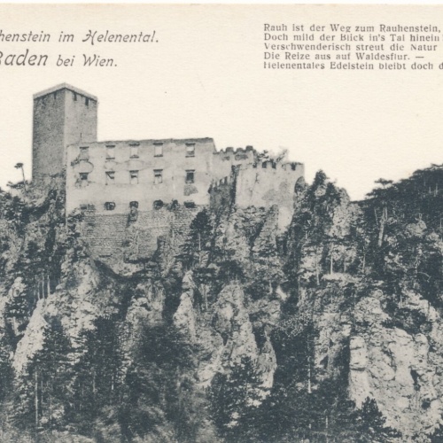 AK aus Baden mit Ruine Rauhenstein Niederösterreich Ansichtskarte (8127)