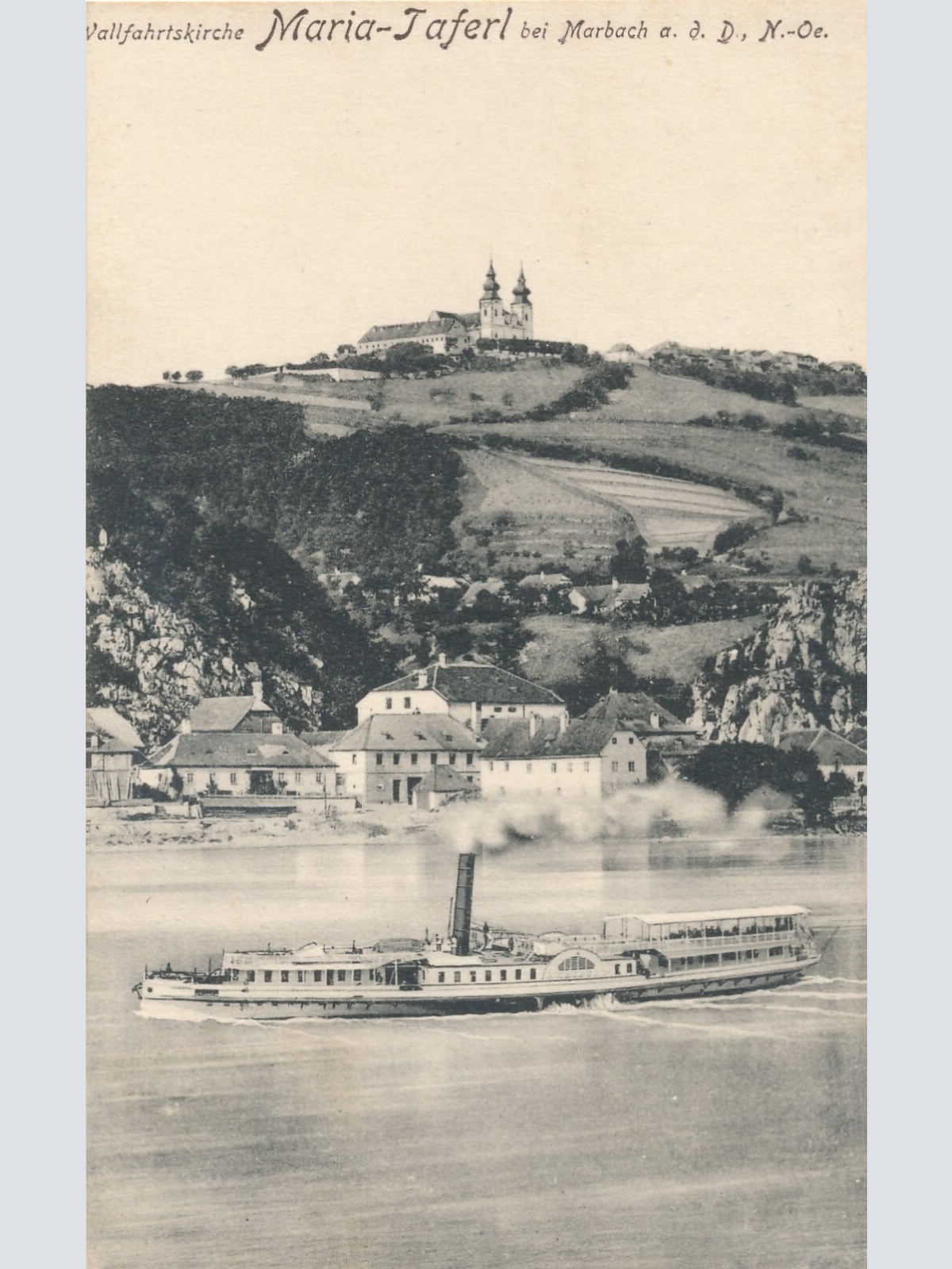 AK aus Maria Taferl mit Dampfer Niederösterreich Ansichtskarte (8116)