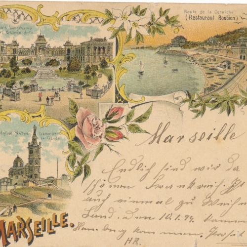 Litho - Karte aus Marseille Frankreich Ansichtskarte (8570)