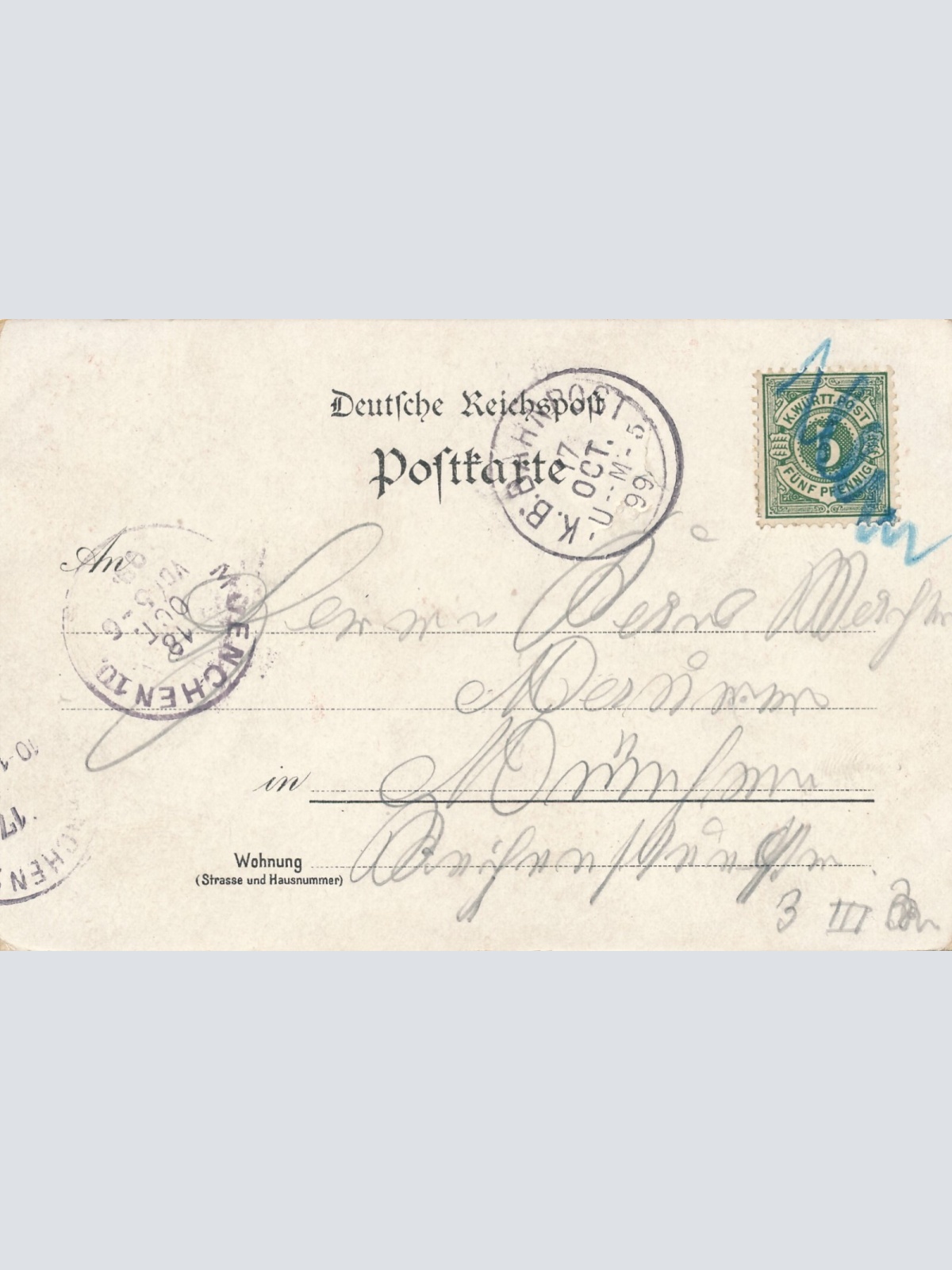 Litho - Karte gruss aus Augsburg Bayern (6607)