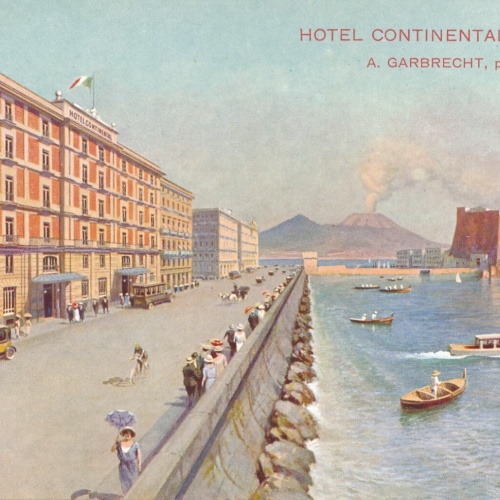 AK aus Napoli mit Hotel Continental Italien Ansichtskarte (8555)
