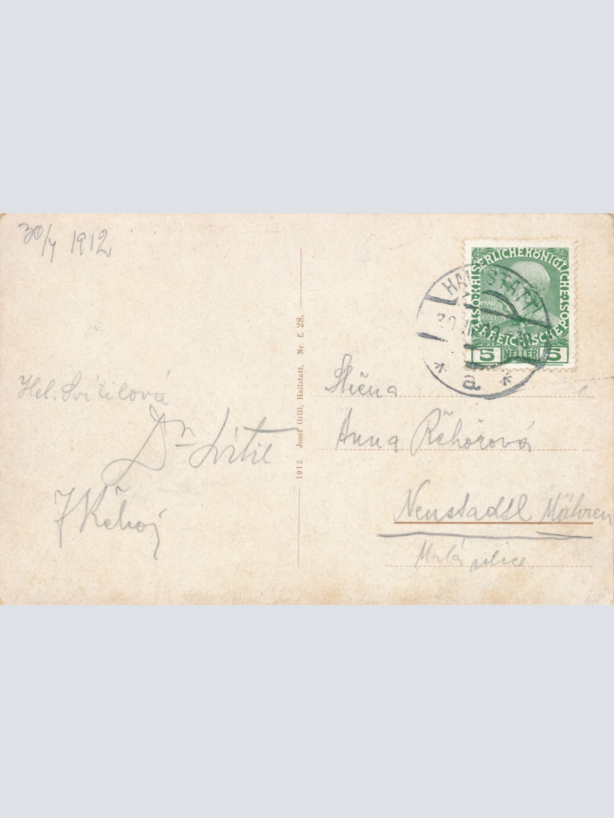 AK aus Hallstatt Frohnleichnamsprozession Oberösterreich Ansichtskarte (8469)