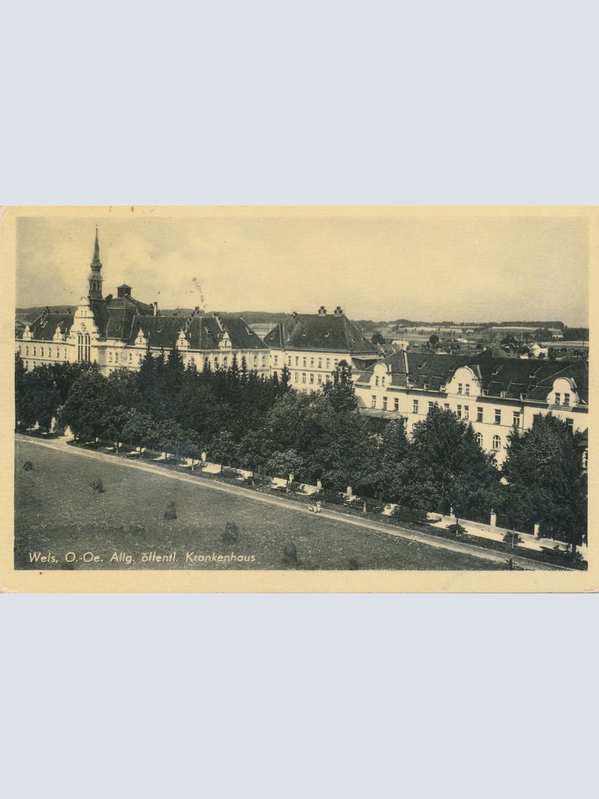 AK aus Wels mit Krankenhaus Oberösterreich Ansichtskarte (8509)