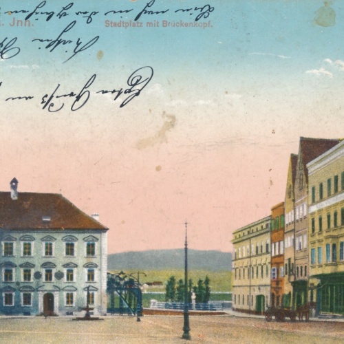 AK aus Braunau Stadtplatz Oberösterreich Ansichtskarte (8491)