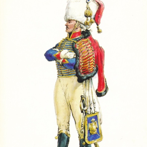 AK Uniform vom Kaiserreich Frankreich 1804 Chasseur Ansichtskarte (8688)
