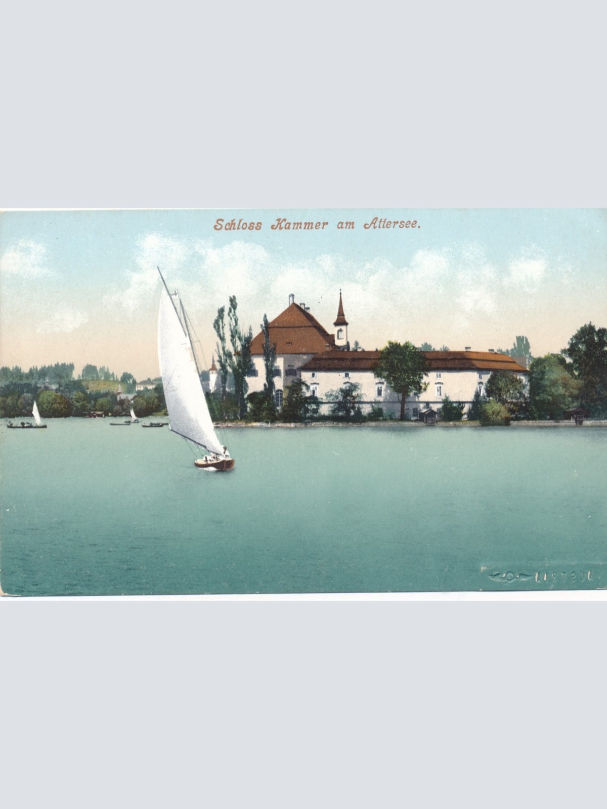 AK aus Kammer am Attersee mit Segelboot Oberösterreich Ansichtskarte (8673)