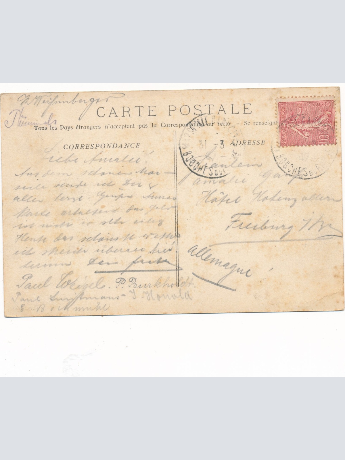 AK aus Marseille Frankreich Ansichtskarte (8629)