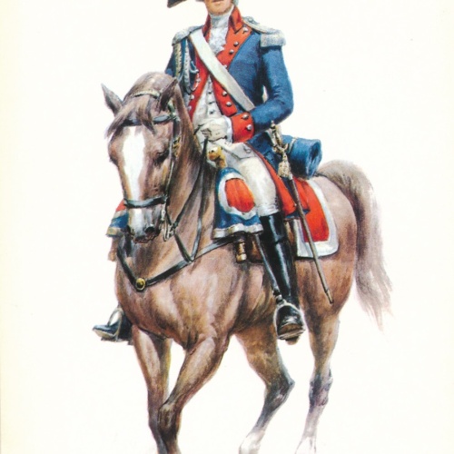 AK Uniform Schw. Eidgenossenscha 1793 Dragoner Wachtmeister Ansichtskarte (8700)