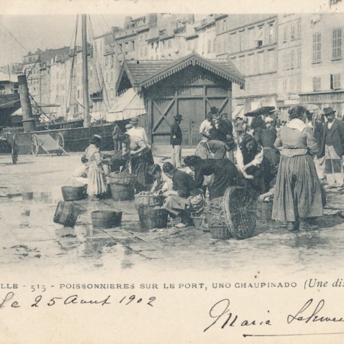 AK aus Marseille am Hafen Piossonnieres Frankreich Ansichtskarte (8590)