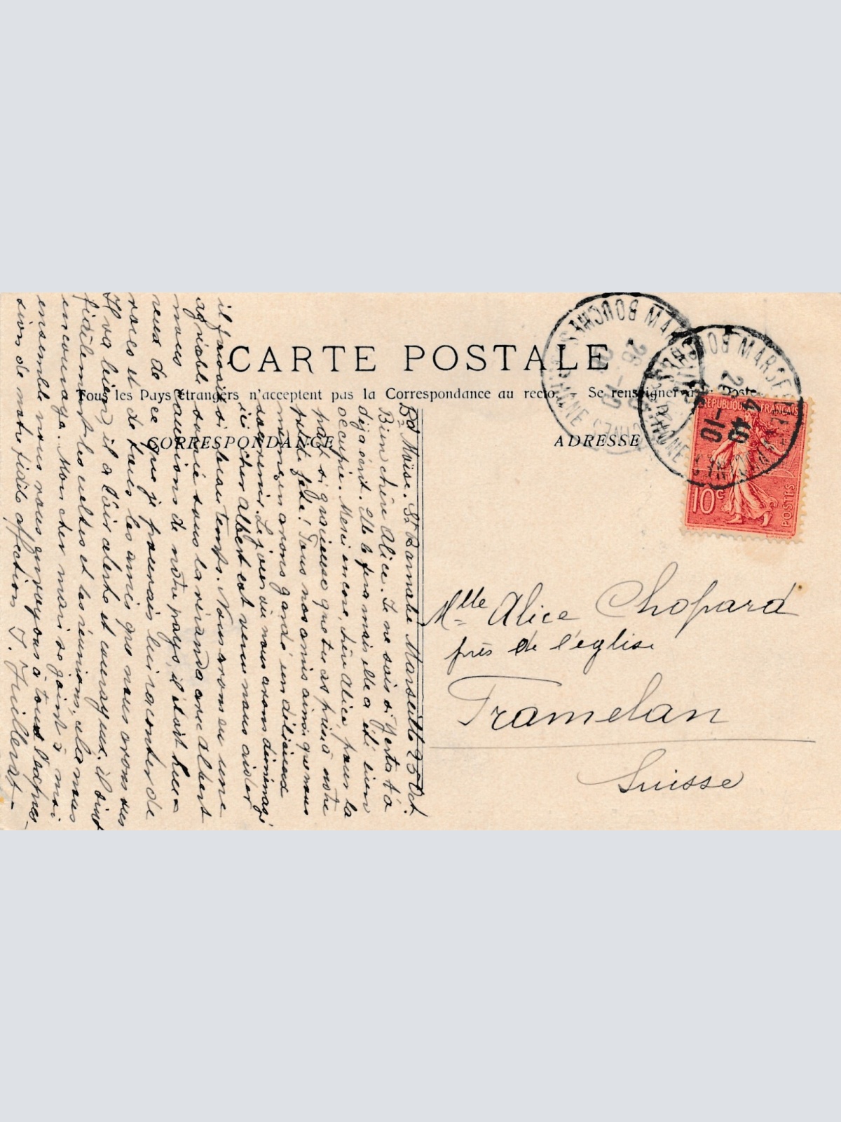 AK aus Marseille im Park Frankreich Ansichtskarte (8593)