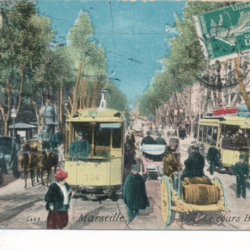 AK aus Marseille Le cours Belsunce Frankreich Ansichtskarte (8578)