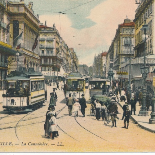 AK aus Marseille Stadt mit Strassebahn Frankreich Ansichtskarte (8598)