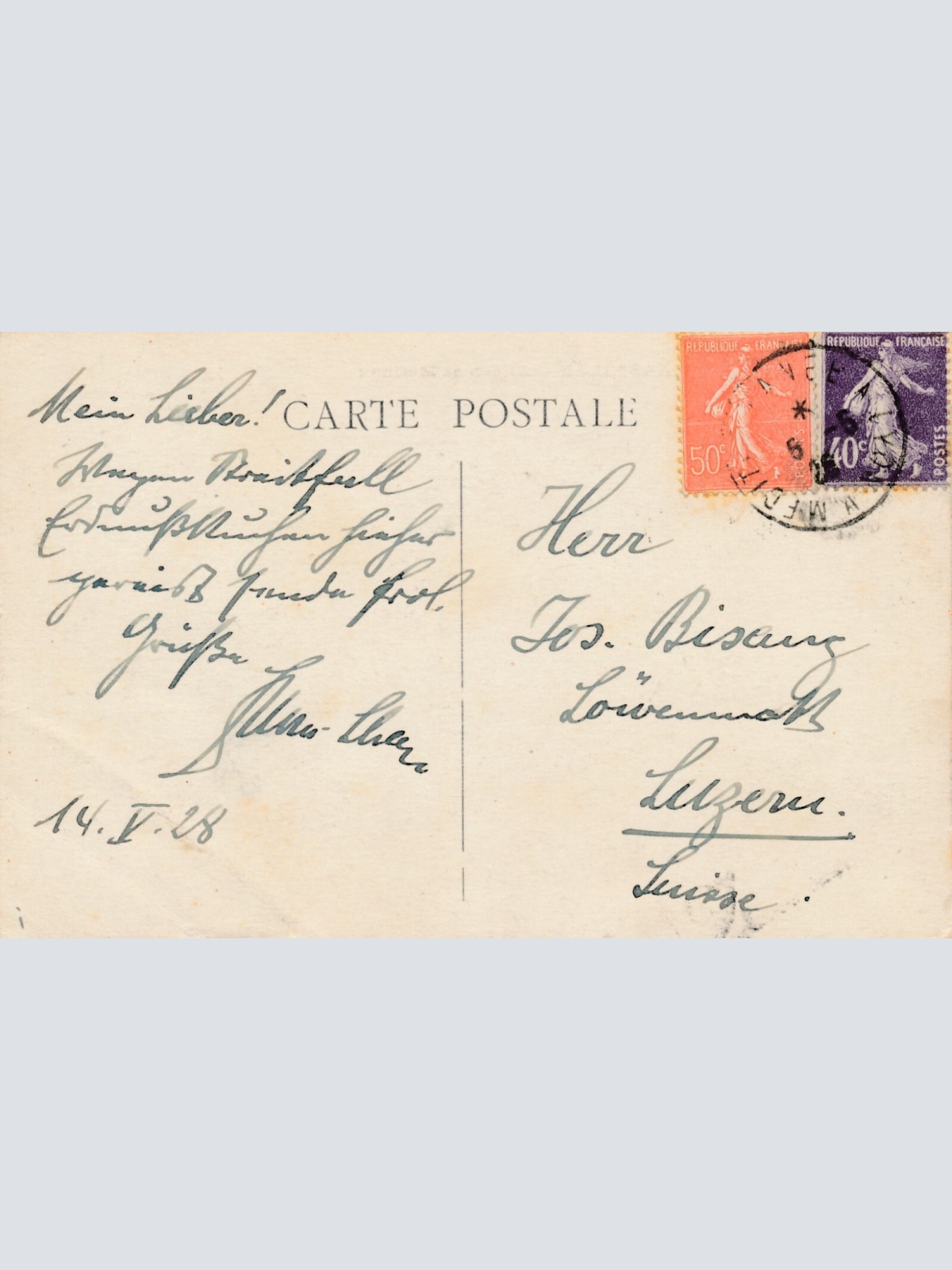 AK aus Marseille Stadt mit Oldtimer Frankreich Ansichtskarte (8614)