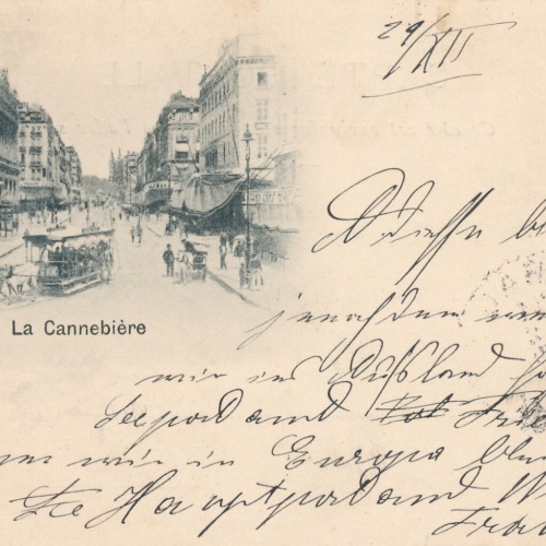 AK aus Marseille Stadt La Cannebiere Frankreich Ansichtskarte (8619)