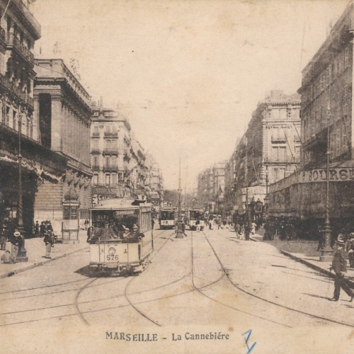 AK aus Marseille Stadt mit Strassebahn Frankreich Ansichtskarte (8599)