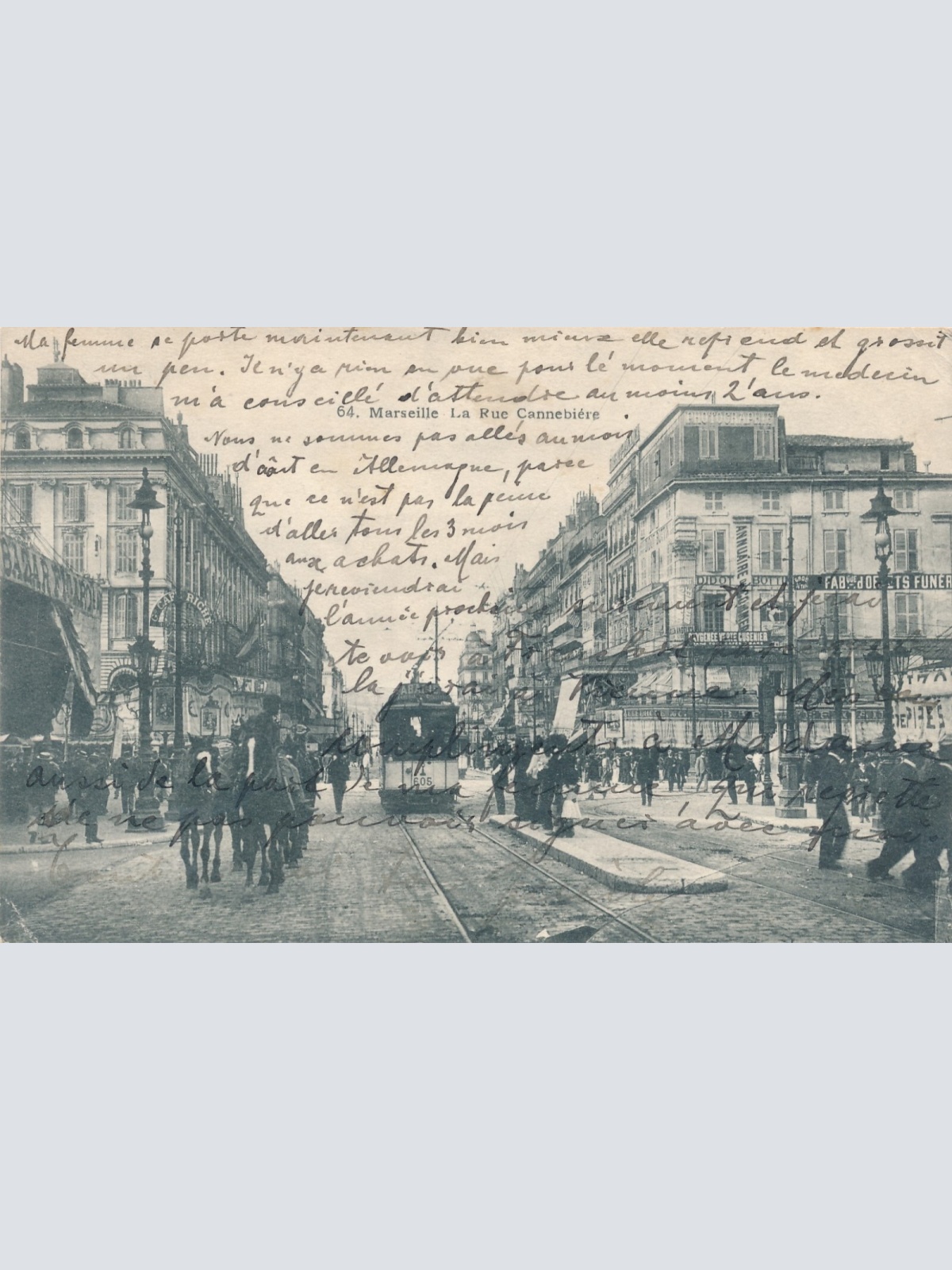 AK aus Marseille Stadt mit Strassebahn Frankreich Ansichtskarte (8600)