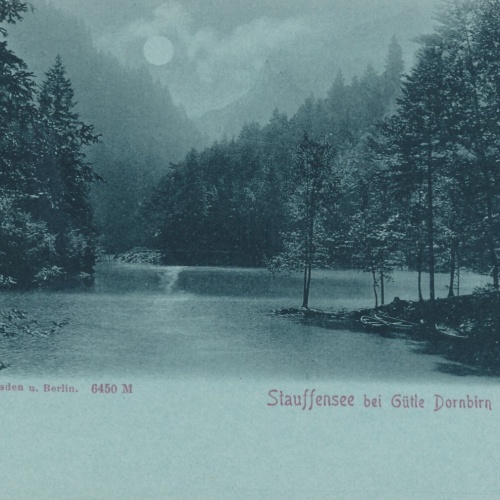 AK vom Stauffensee bei Gütle Mondscheinkarte Vorarlberg Ansichtskarte (8338)