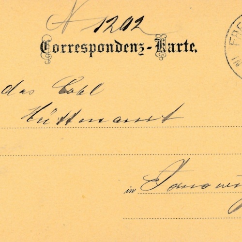 2 Kreuzer Ganzsachen - Karte 1888 aus Freudenthal in Schlesien (8400)
