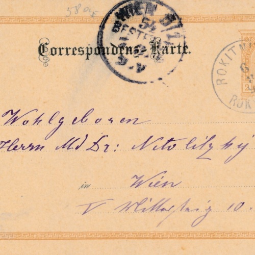 2 Kreuzer Ganzsachen - Karte 1896 aus Rokitnitz (8401)