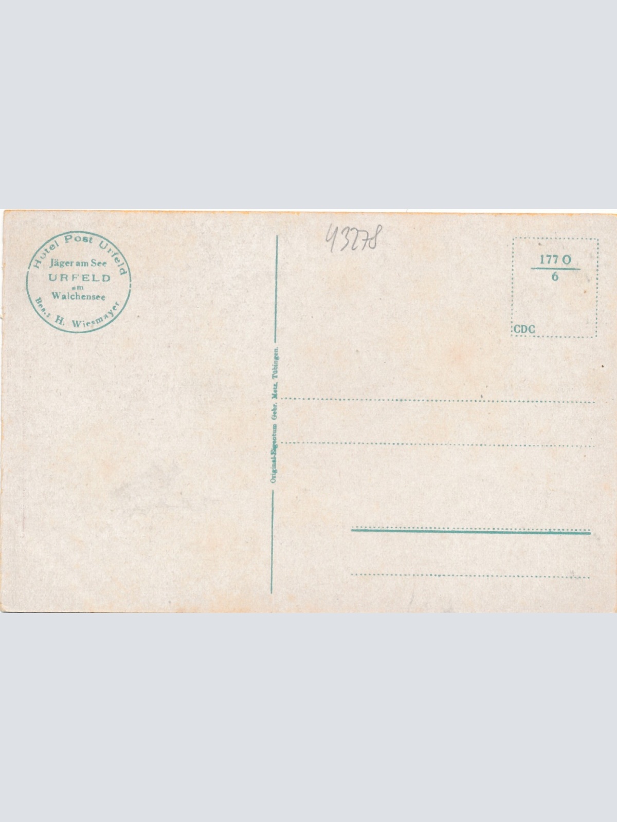 AK aus Urfeld am Walchensee mit Hotel Post Bayern Ansichtskarte (8409)
