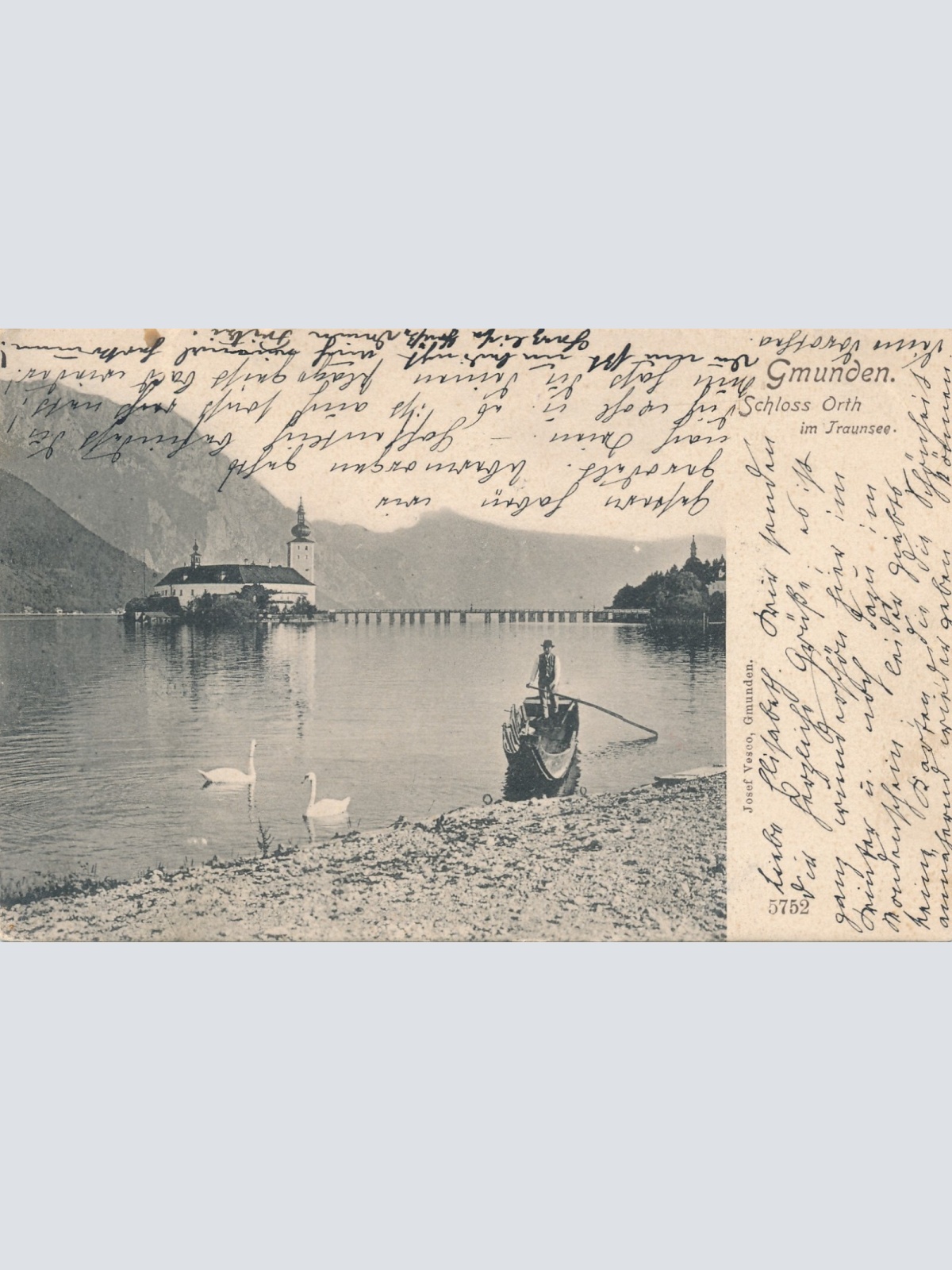 AK aus Gmunden mit Schloss Ort Oberösterreich Ansichtskarte (8457)