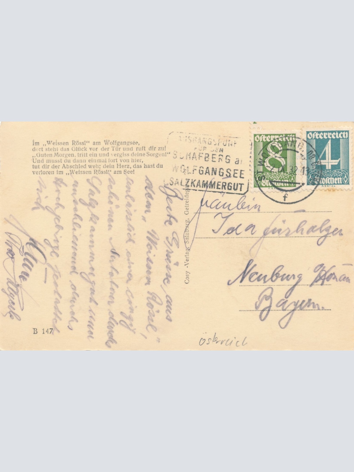 AK aus St. Wolfgang mit Weisses Rössl Oberösterreich Ansichtskarte (8915)